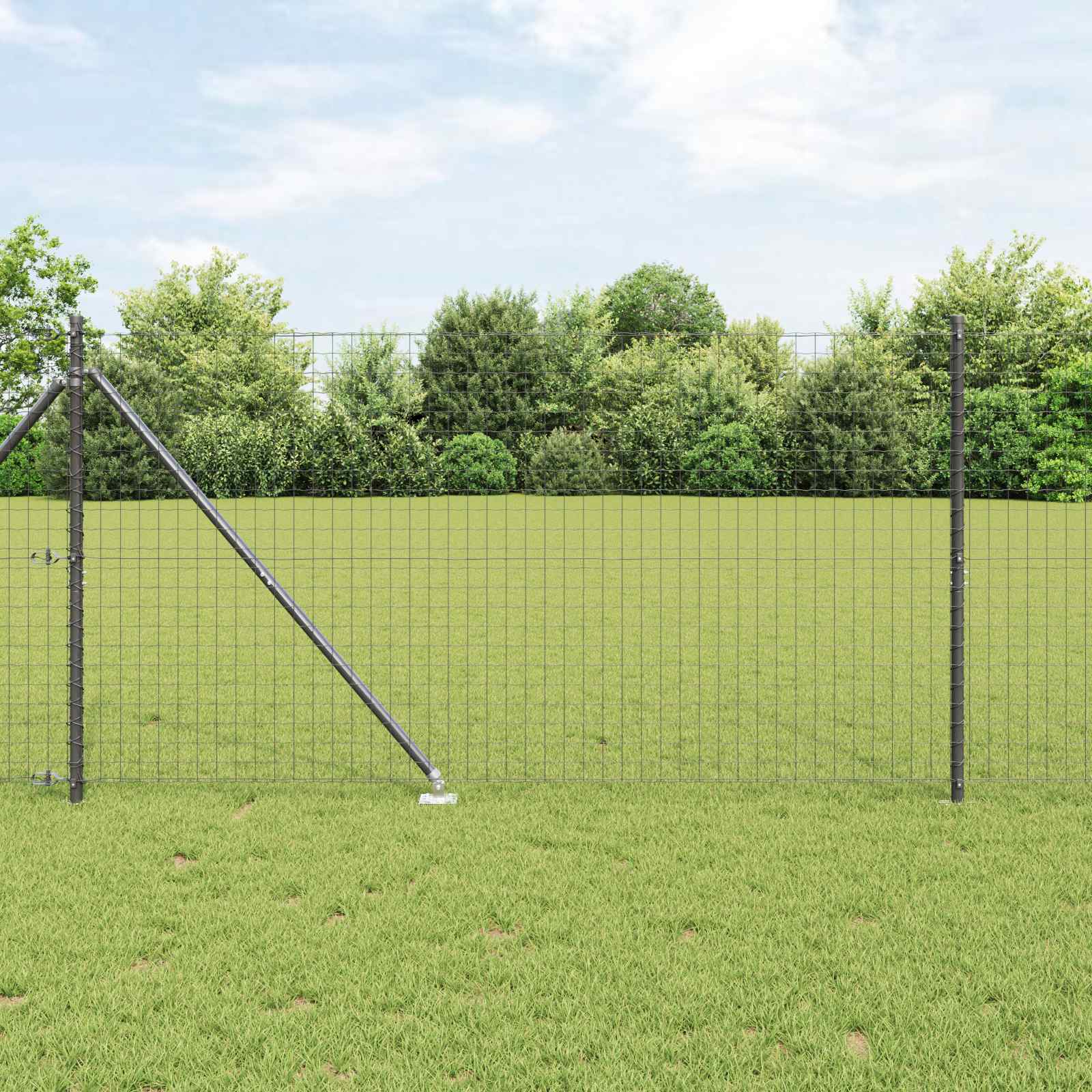 Stup za ogradu 26 pcs Siva 3,2 x 3,2 x 185 cm