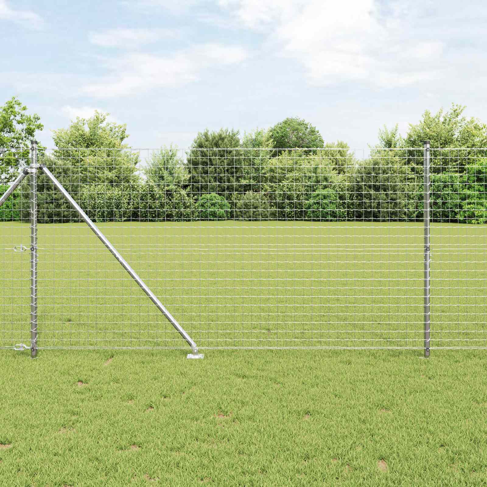 Stup za ogradu 52 pcs Siva 3,2 x 3,2 x 205 cm