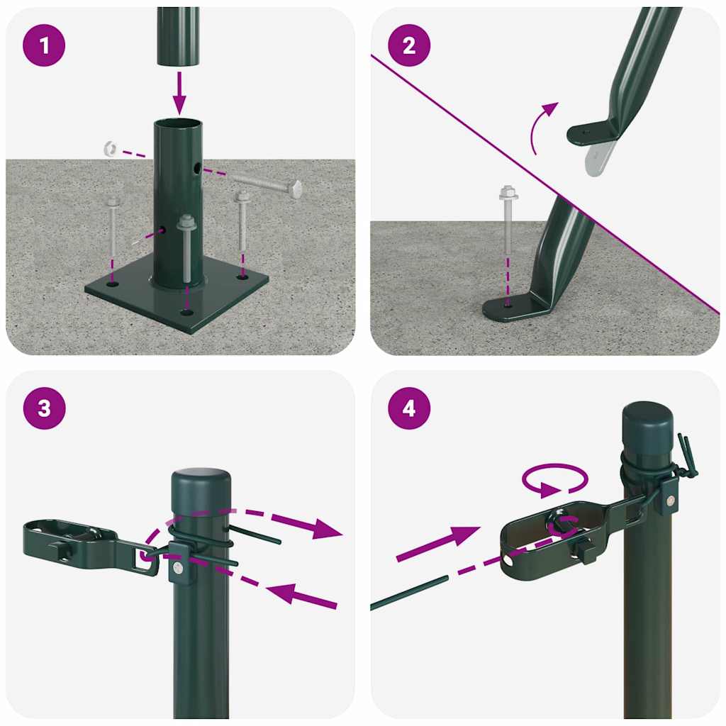 Stup za ogradu 26 pcs Siva 3,2 x 3,2 x 70 cm