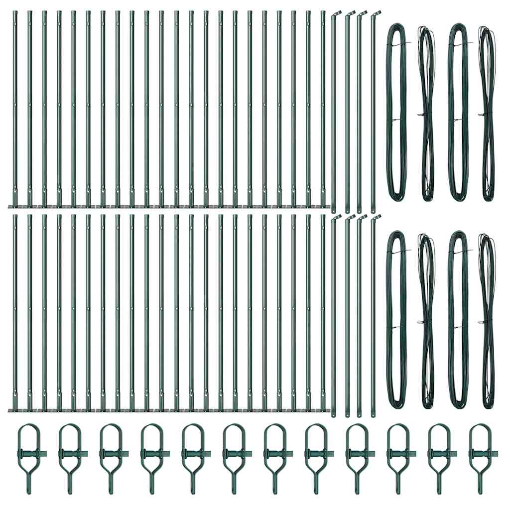 Stup za ogradu 52 pcs Siva 3,2 x 3,2 x 90 cm