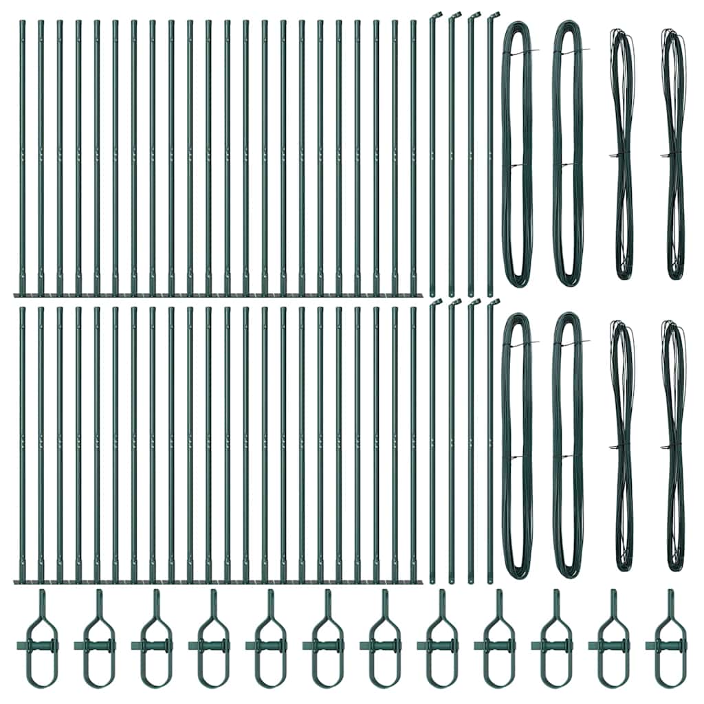 Stup za ogradu 52 pcs Siva 3,2 x 3,2 x 150 cm