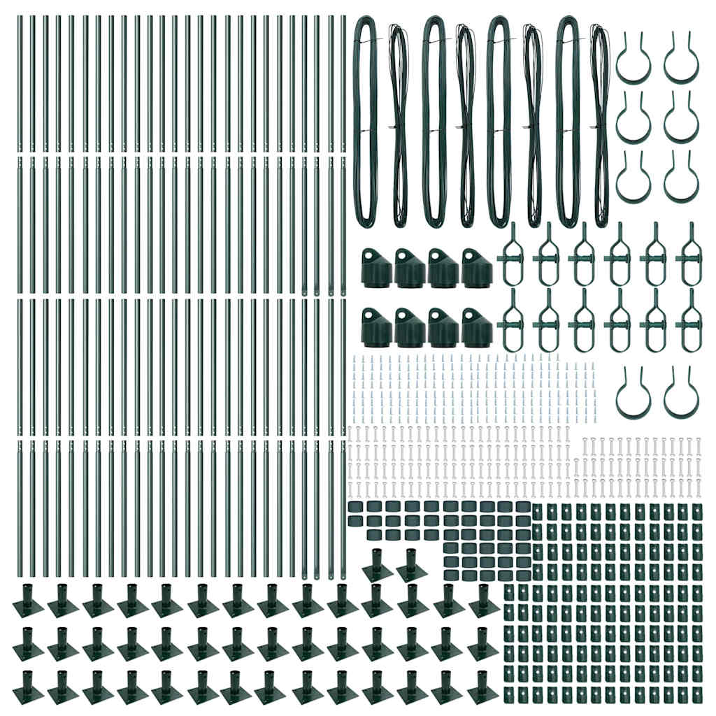 Stup za ogradu 52 pcs Siva 3,2 x 3,2 x 170 cm