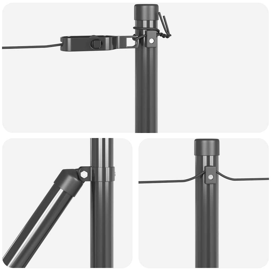 Stup za ogradu 52 pcs Siva 3,2 x 3,2 x 110 cm
