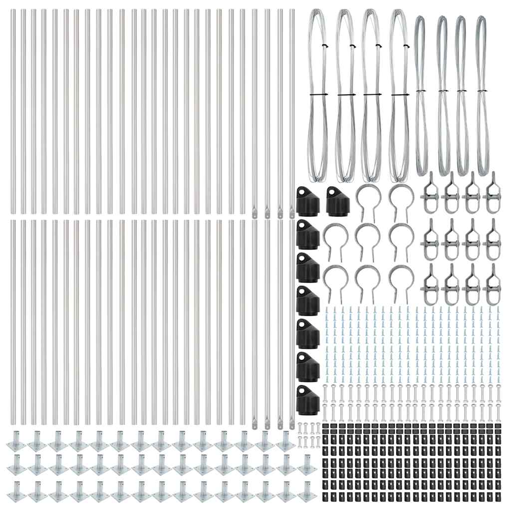 Stup za ogradu 52 pcs Siva 3,2 x 3,2 x 70 cm