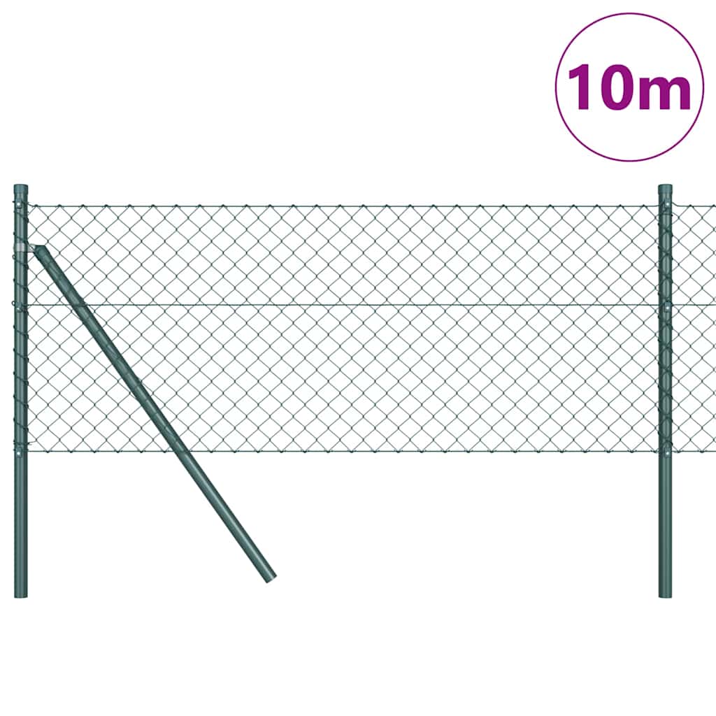 Stup za ogradu Zelena 10 x 0,4 m (mreža 40 x 40 mm) Čelik i PVC