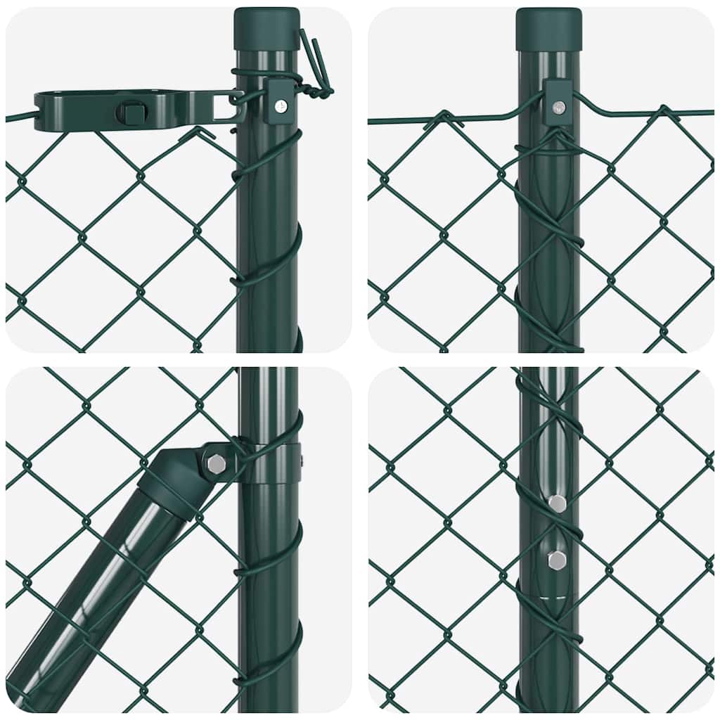 Stup za ogradu Zelena 10 x 1 m (mreža 40 x 40 mm) Čelik i PVC