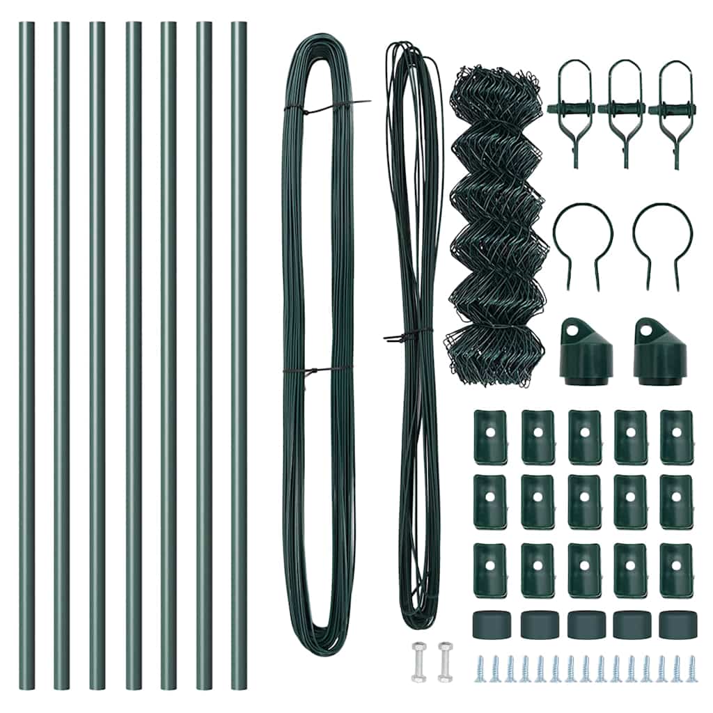 Stup za ogradu Zelena 10 x 0,8 m (60 x 60 mm mreža) Čelik i PVC