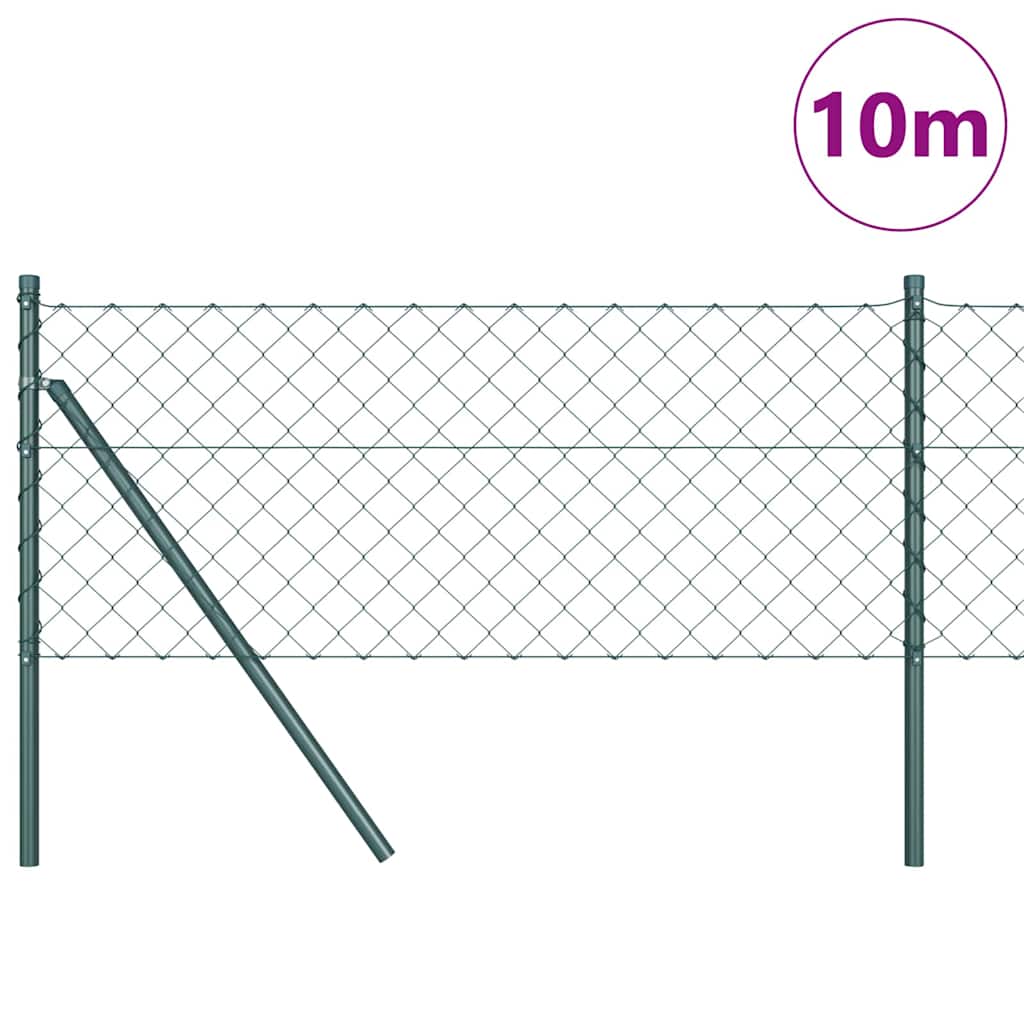 Stup za ogradu Zelena 10 x 0,8 m (60 x 60 mm mreža) Čelik i PVC