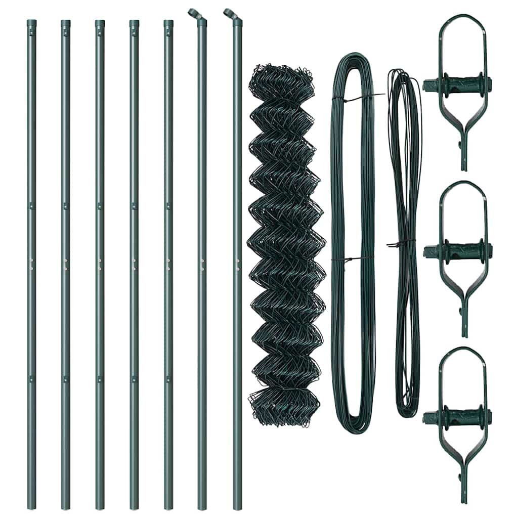 Stup za ogradu Zelena 10 x 1,5 m (60 x 60 mm mreža) Čelik i PVC