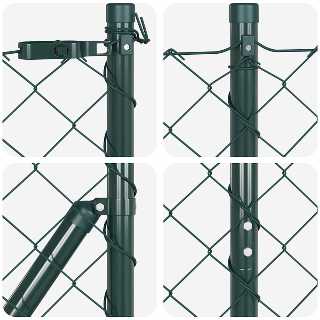 Stup za ogradu Zelena 10 x 1,6 m (60 x 60 mm mreža) Čelik i PVC