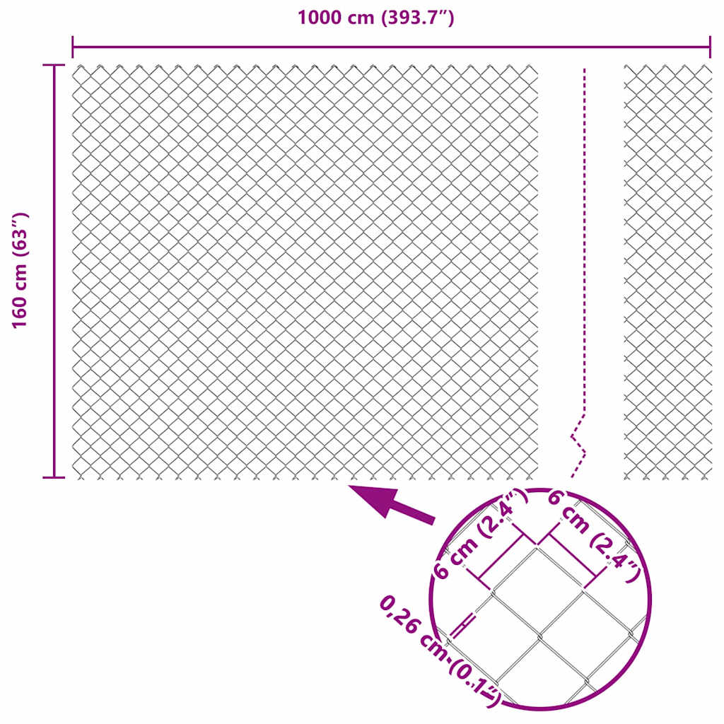 Temeljna zavarena žičana ograda 10 x 1,6 m Zelena Mreža