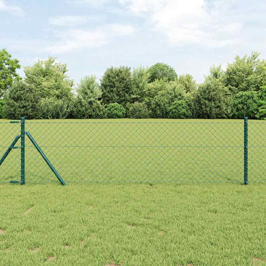 Stup za ogradu Zelena 25 x 0,6 m (40 x 40 mm mreža) Čelik i PVC