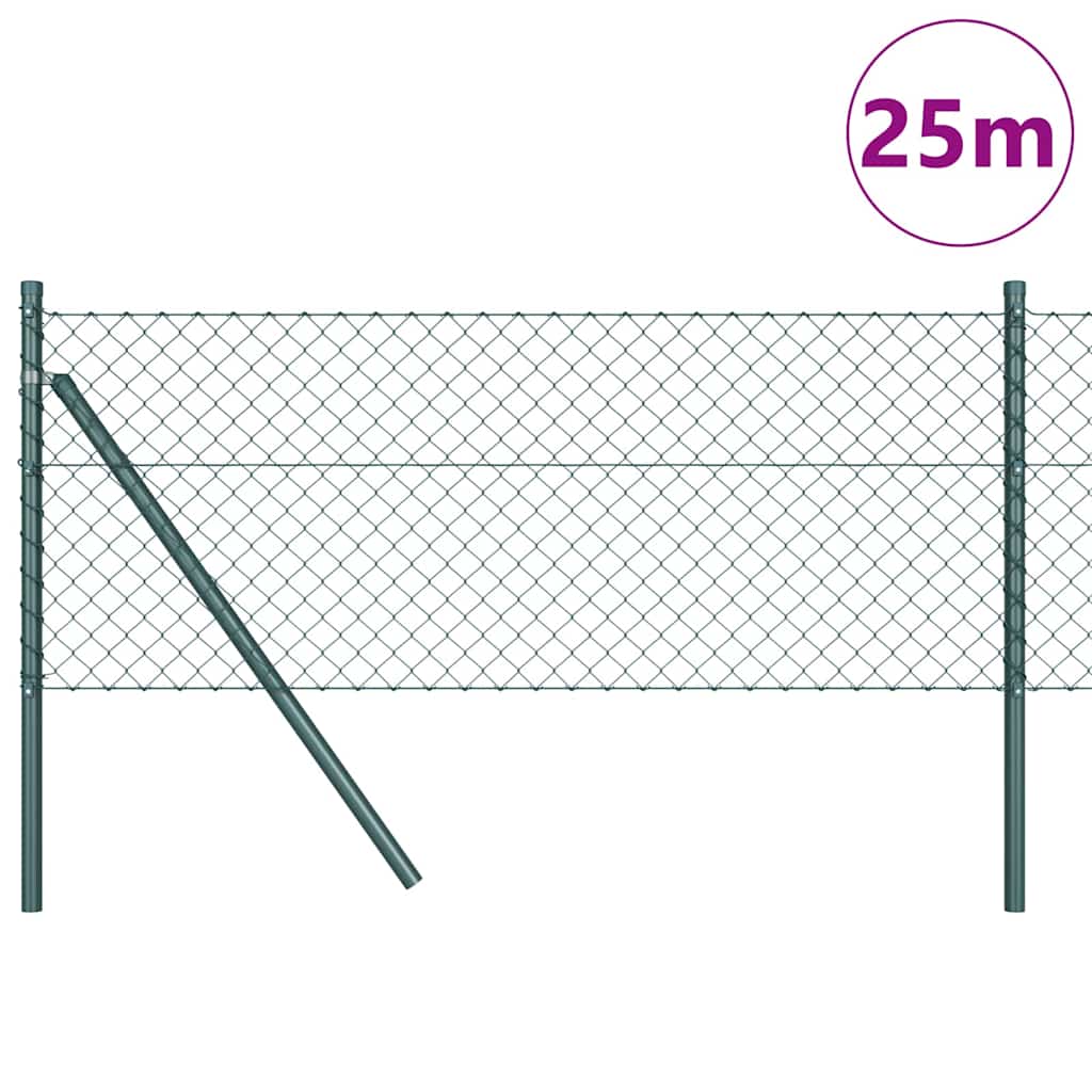 Stup za ogradu Zelena 25 x 0,6 m (40 x 40 mm mreža) Čelik i PVC