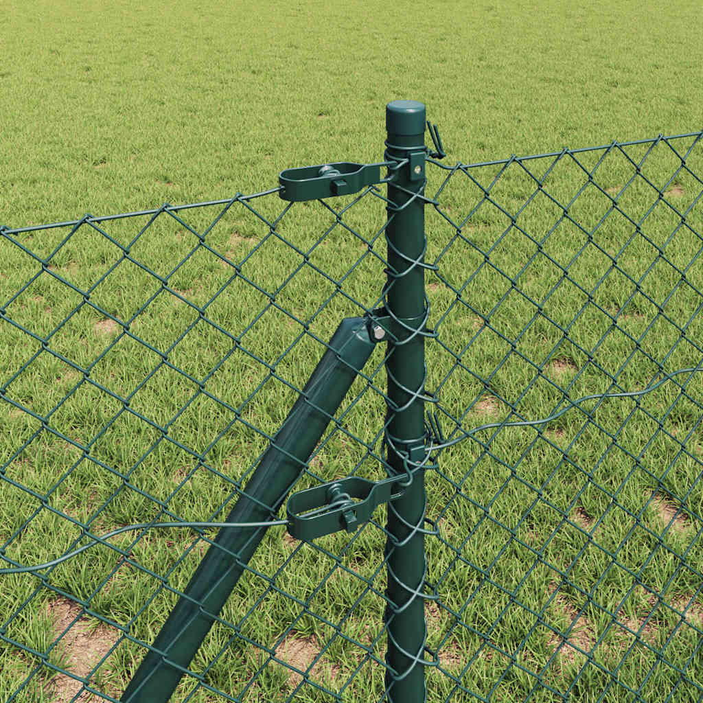 Stup za ogradu Zelena 25 x 0,8 m (mreža 40 x 40 mm) Čelik i PVC