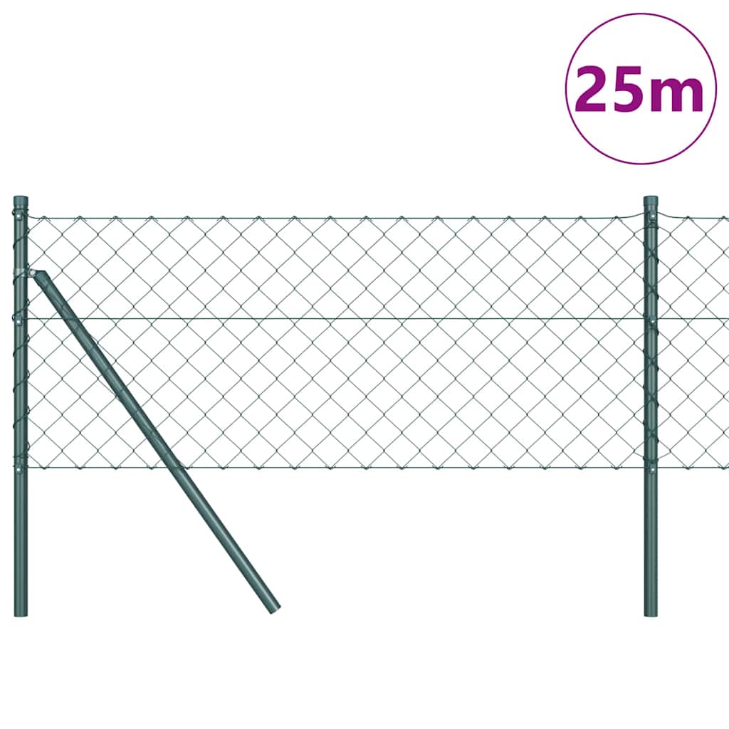 Stup za ogradu Zelena 25 x 0,6 m (mreža 60 x 60 mm) Čelik i PVC