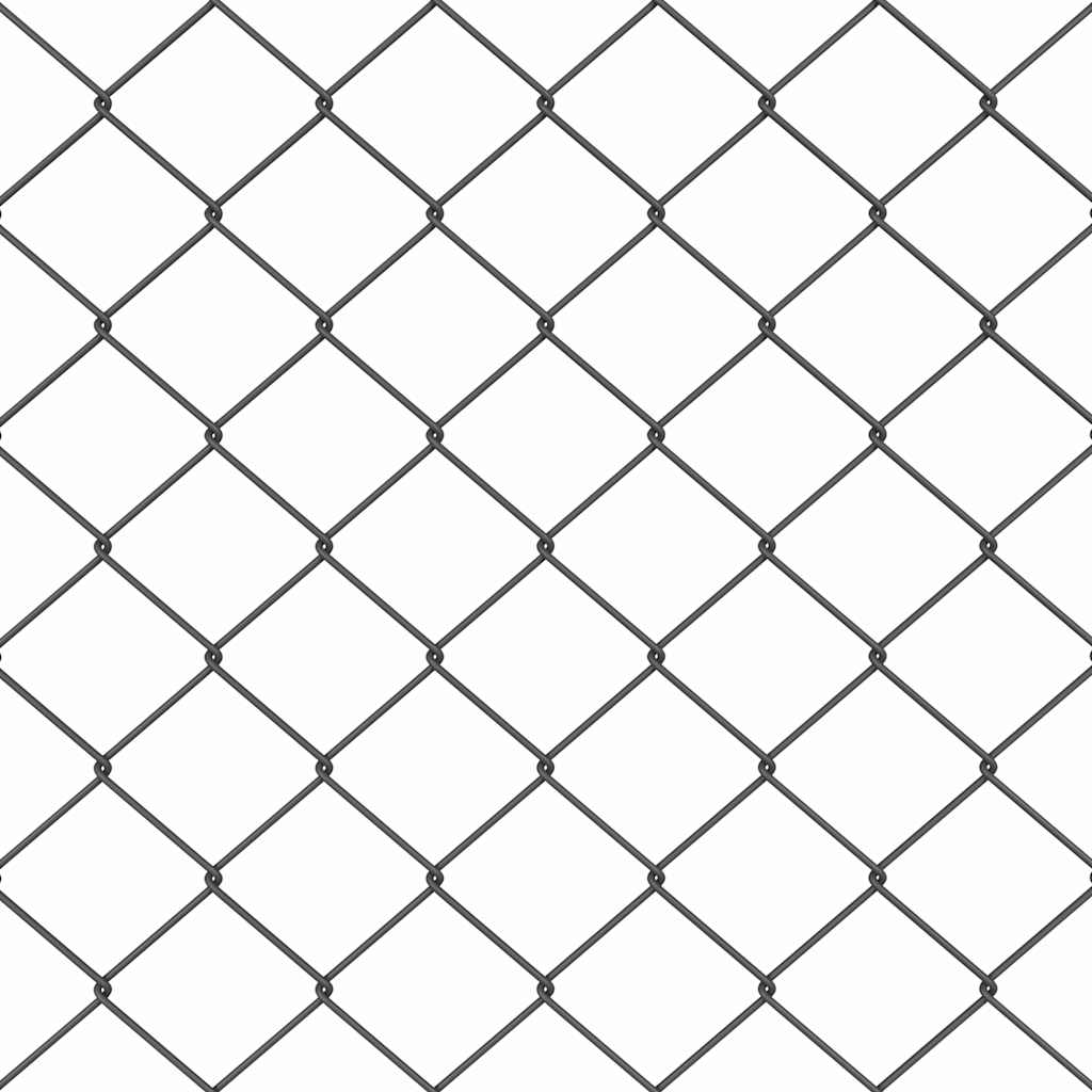 Stup za ogradu Siva 10 x 1 m (mreža 40 x 40 mm) Čelik i PVC