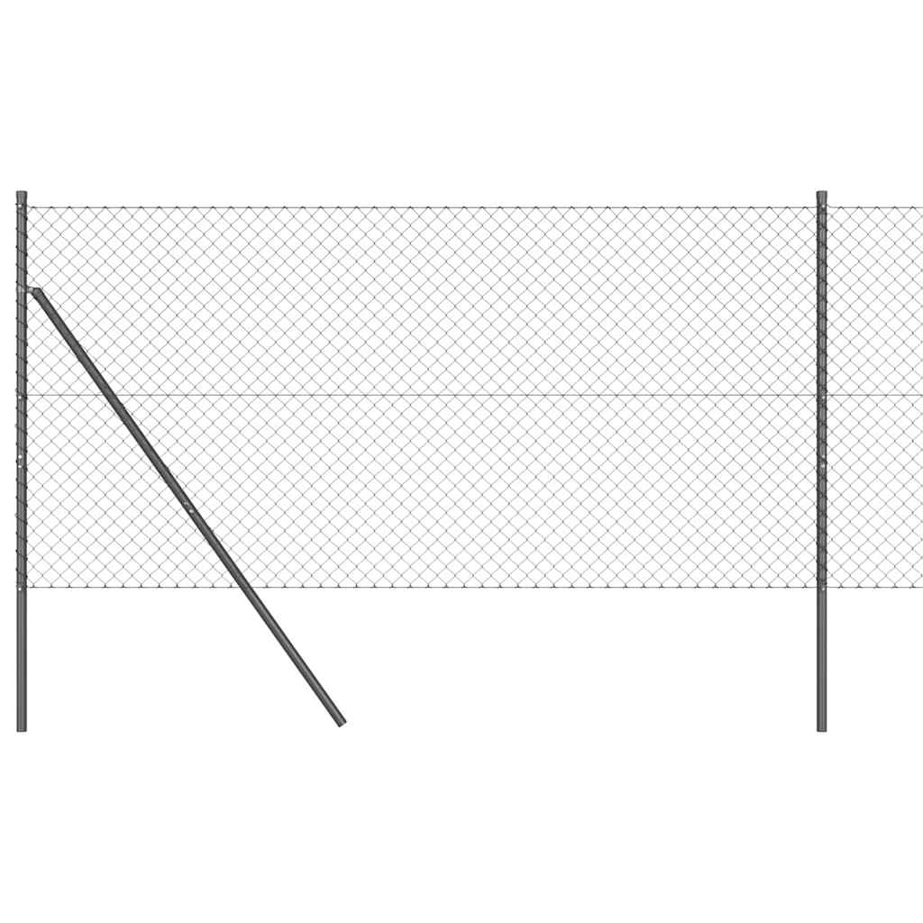 Stup za ogradu Siva 10 x 1,4 m (40 x 40 mm mreža) Čelik i PVC