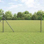 Stup za ogradu Siva 10 x 1,2 m (60 x 60 mm mrežica) Čelik i PVC
