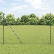 Stup za ogradu Siva 10 x 1,5 m (60 x 60 mm mreža) Čelik i PVC