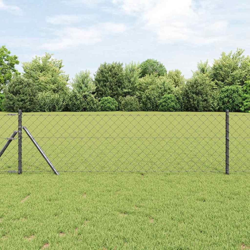 Stup za ogradu Siva 25 x 0,8 m (60 x 60 mm mreža) Čelik