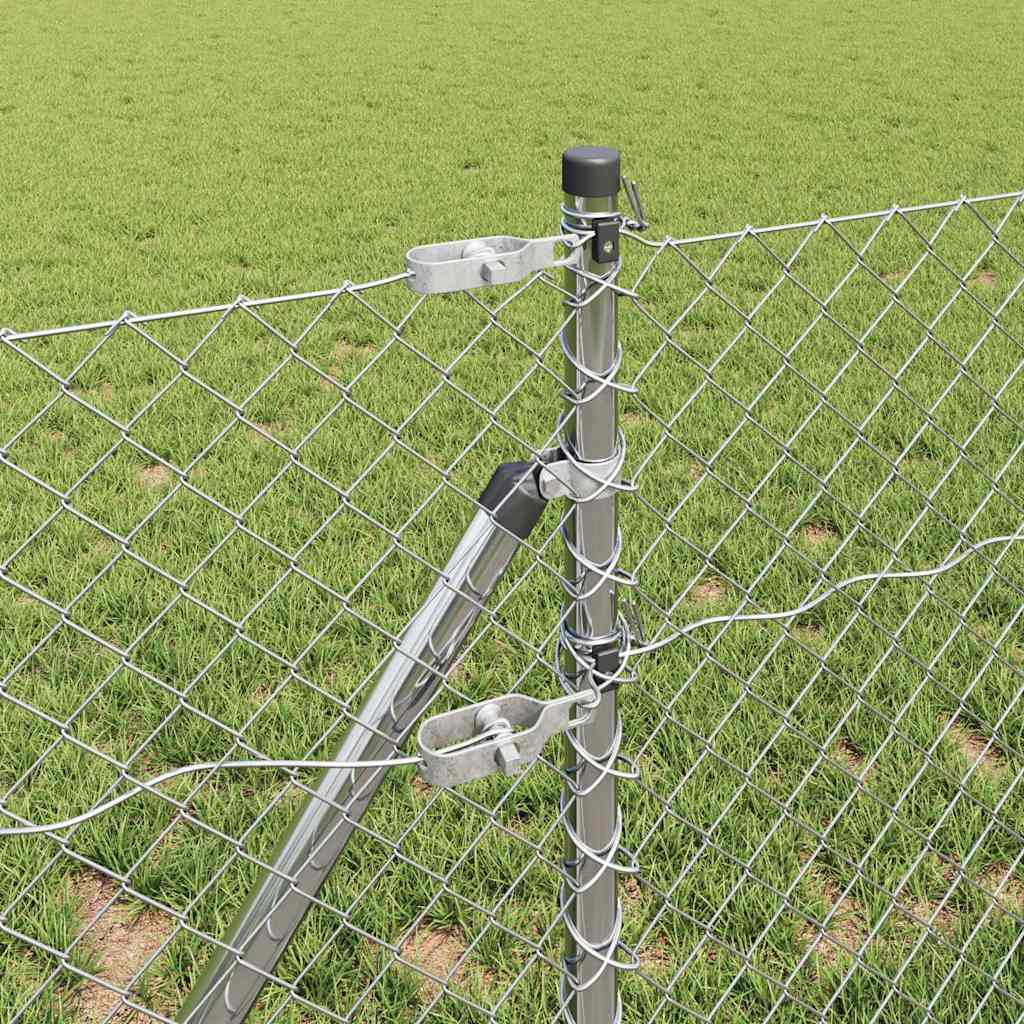 Stup za ogradu Srebrno 10 x 0,6 m (40 x 40 mm mreža) Čelik