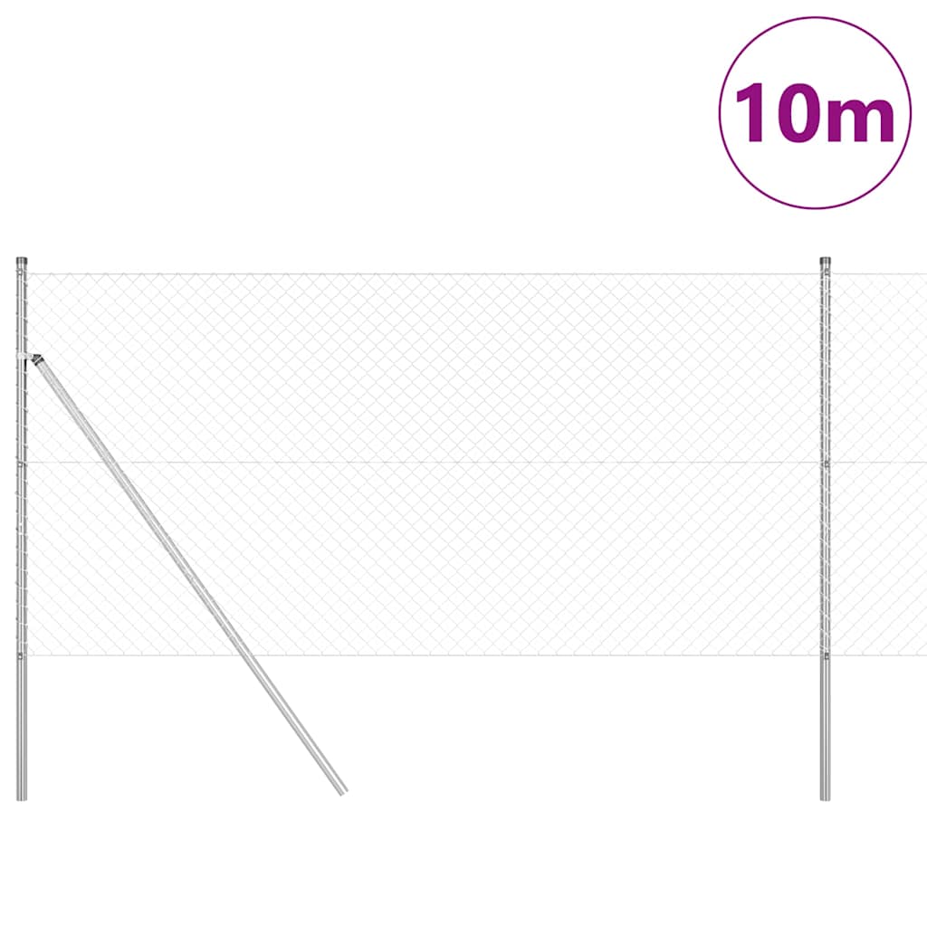 Stup za ogradu Srebrno 10 x 1 m (mreža 40 x 40 mm) Čelik