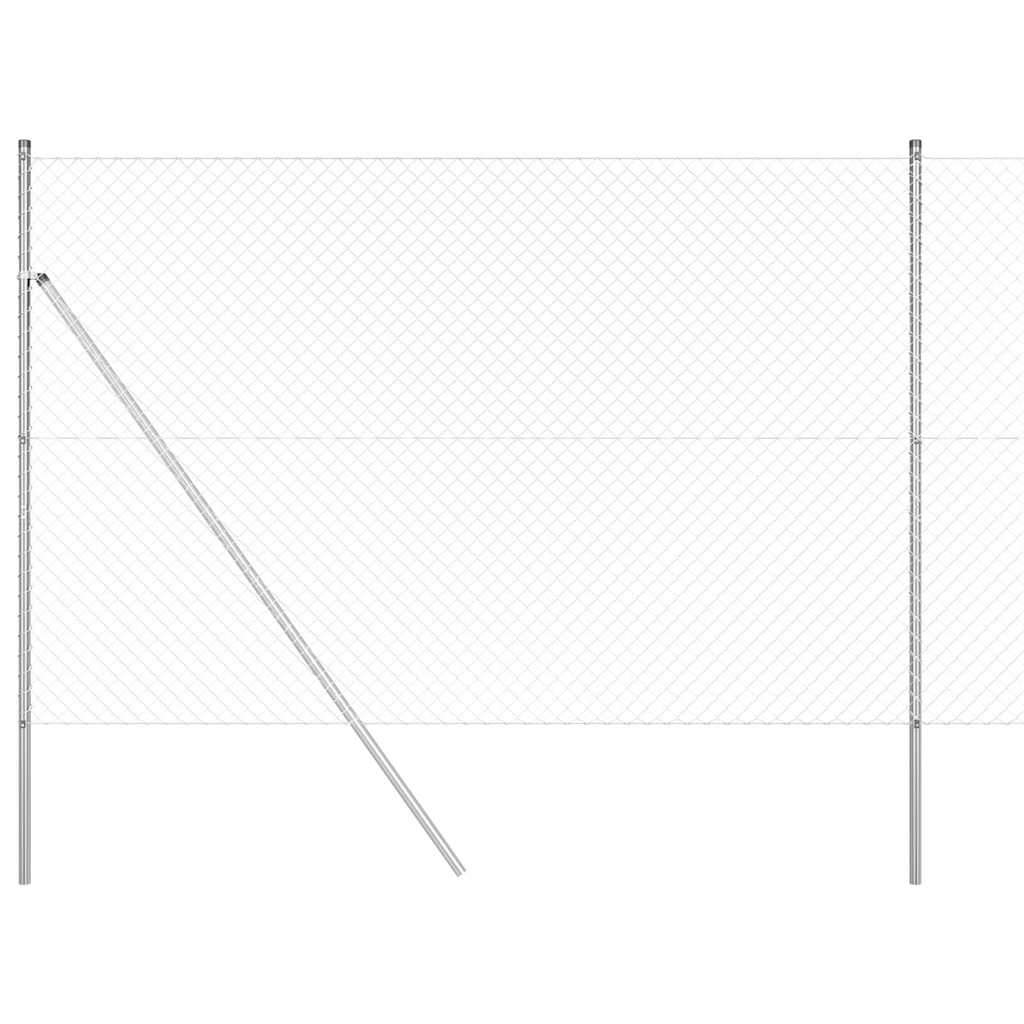 Stup za ogradu Srebrno 10 x 1,5 m (40 x 40 mm mreža) Čelik