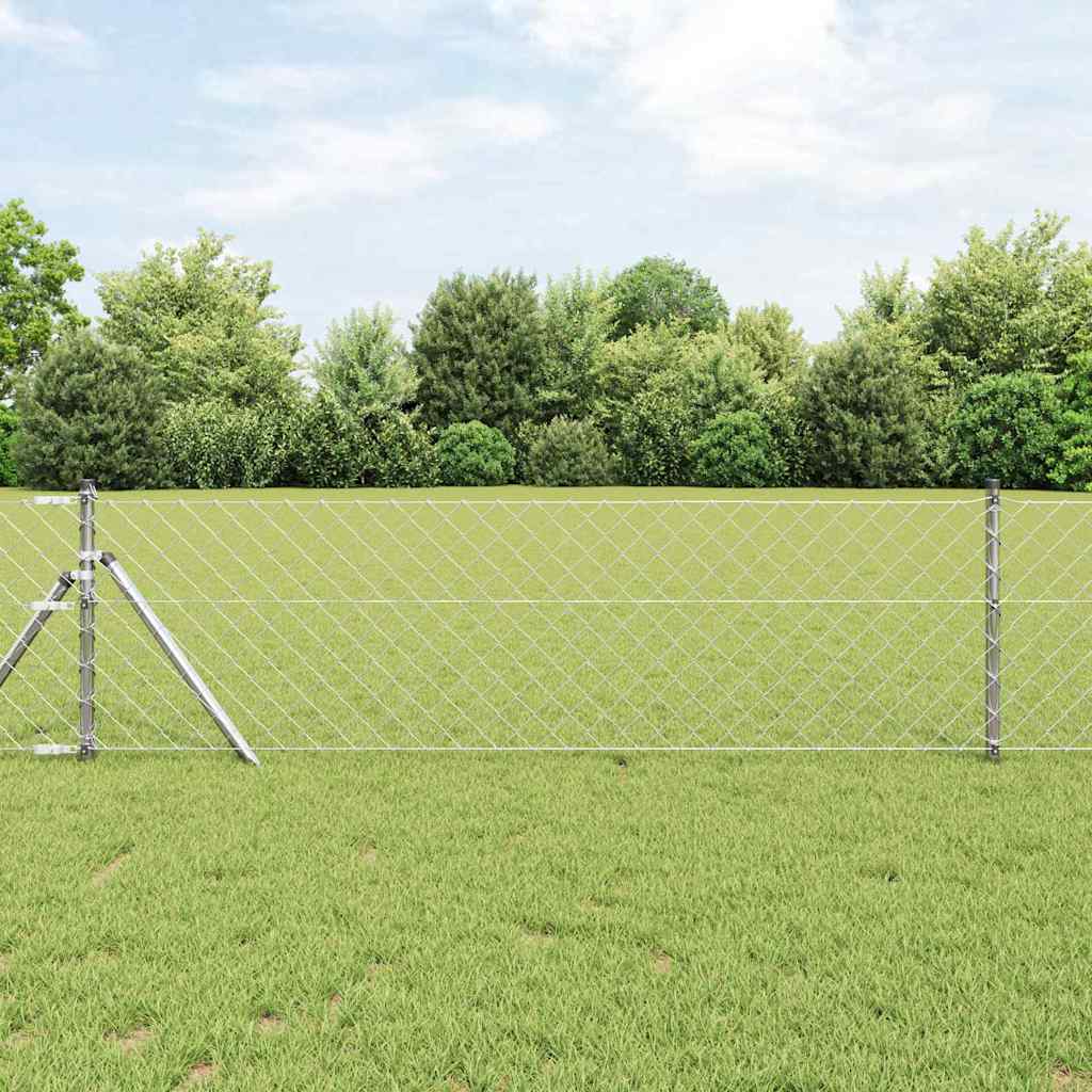 Stup za ogradu Srebrno 10 x 0,8 m (60 x 60 mm mreža) Čelik