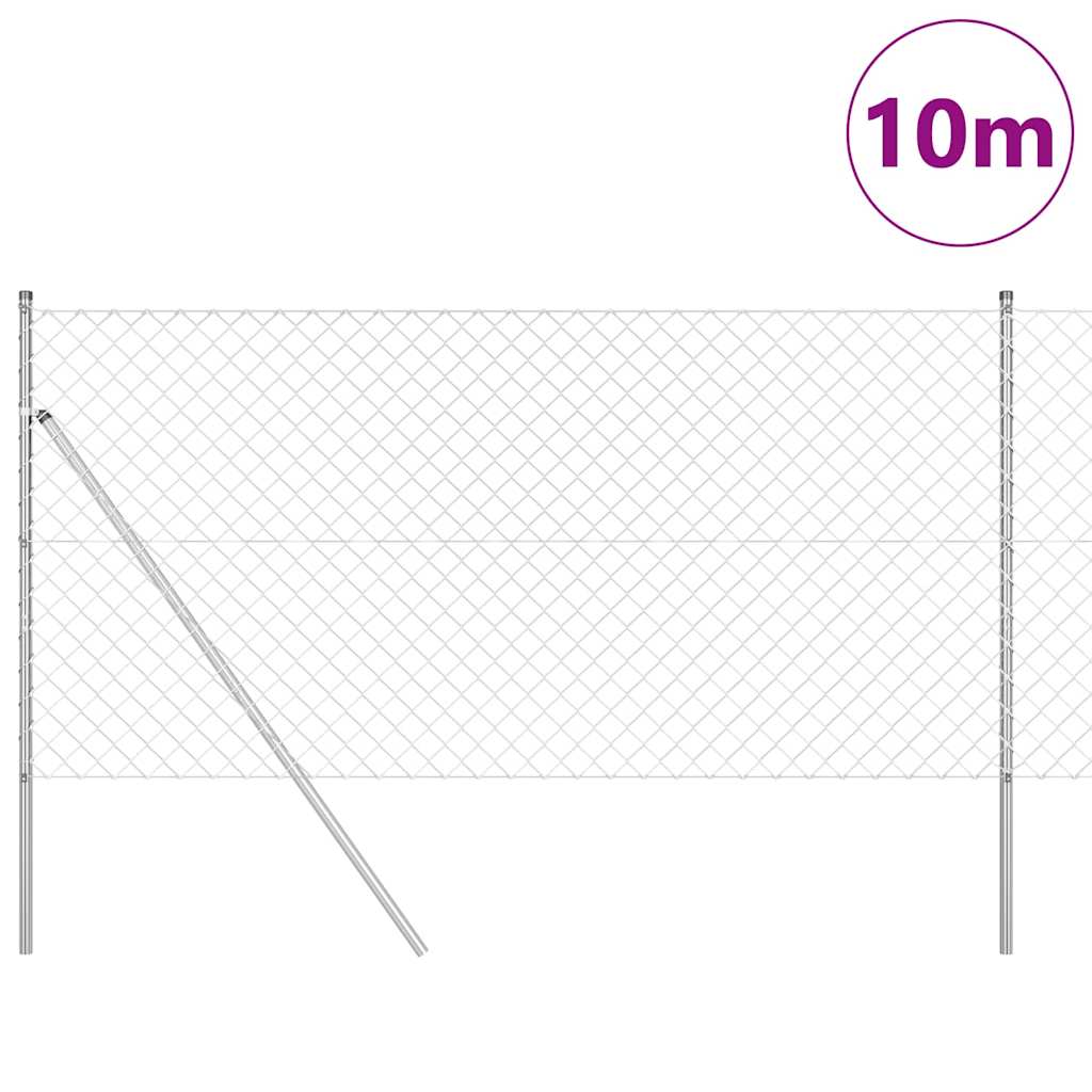 Stup za ogradu Srebrno 10 x 1,2 m (60 x 60 mm mrežica) Čelik