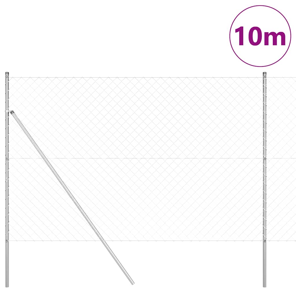 Stup za ogradu Srebrno 10 x 1,6 m (60 x 60 mm mreža) Čelik