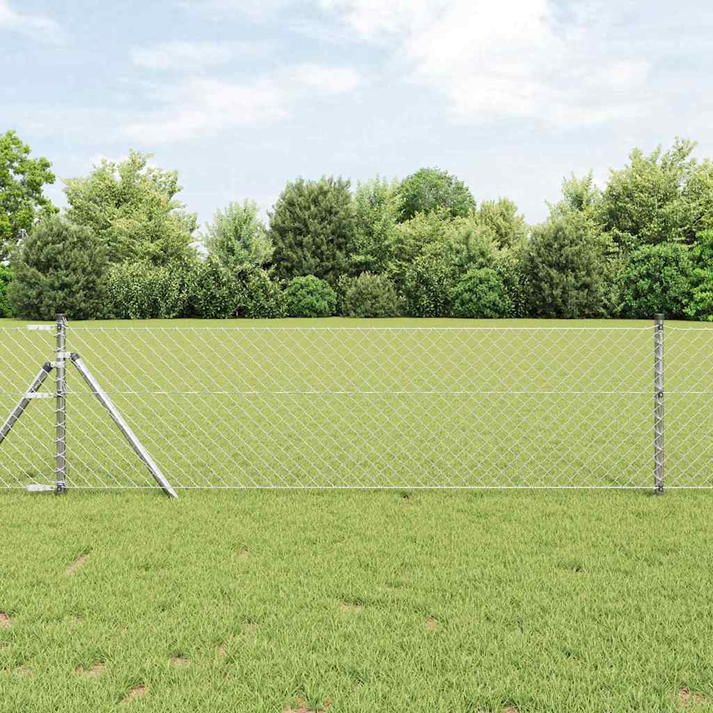 Stup za ogradu Srebrno 25 x 0,6 m (40 x 40 mm mreža) Čelik