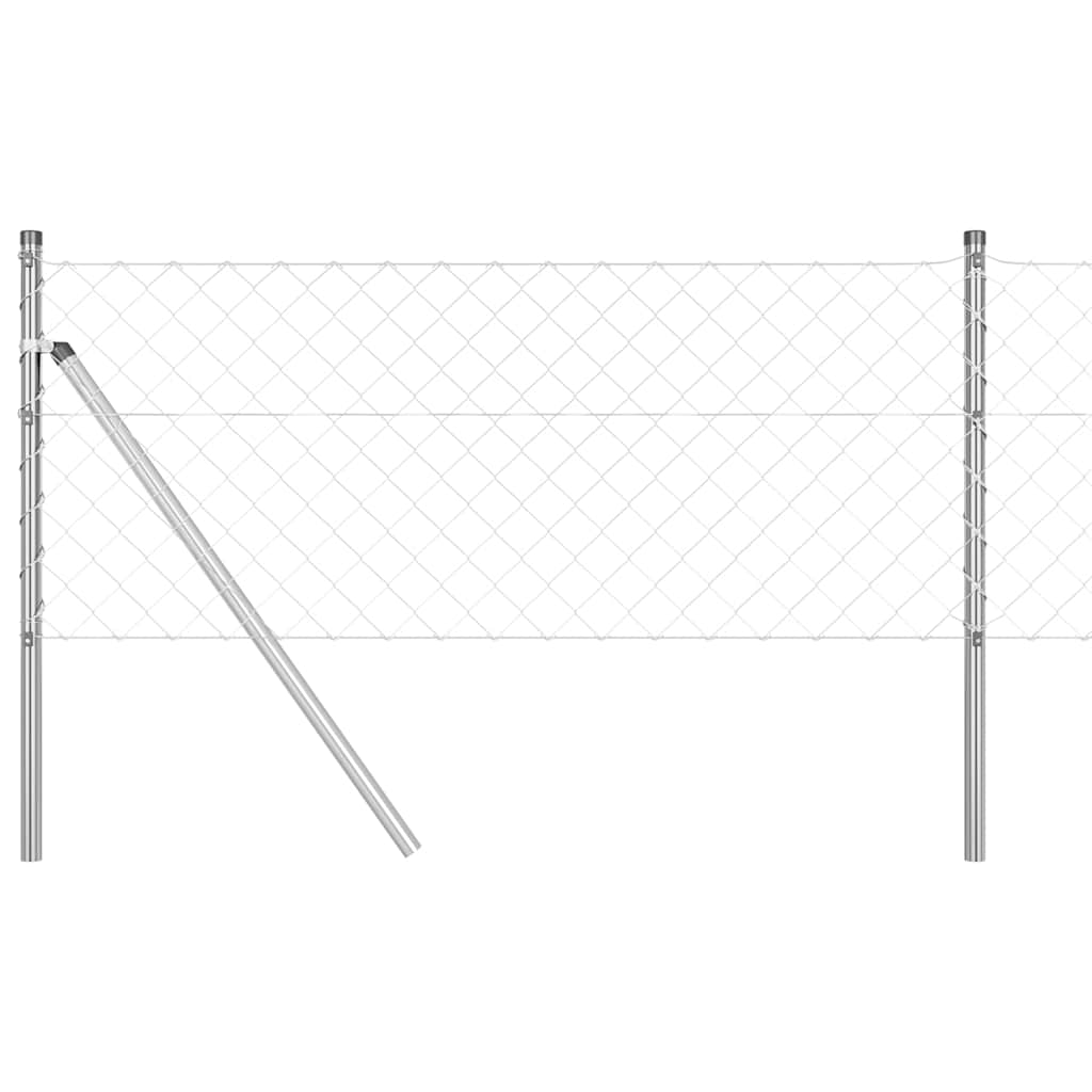 Stup za ogradu Srebrno 25 x 0,4 m (mreža 60 x 60 mm) Čelik