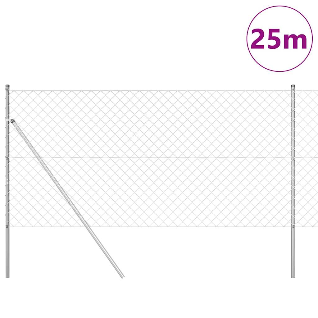 Stup za ogradu Srebrno 25 x 1 m (60 x 60 mm mreža) Čelik
