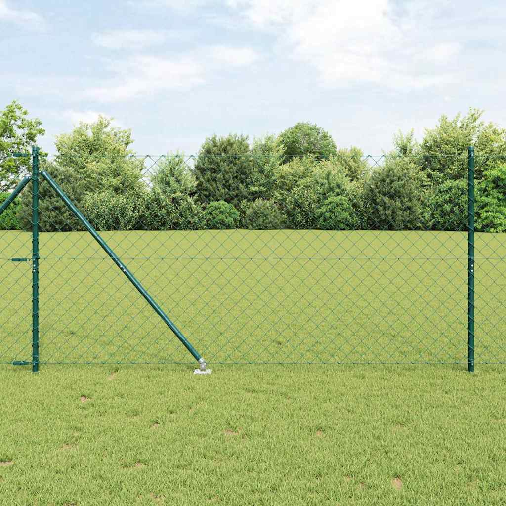 Stup za ogradu Zelena 10 x 1,4 m (40 x 40 mm mreža) Čelik i PVC