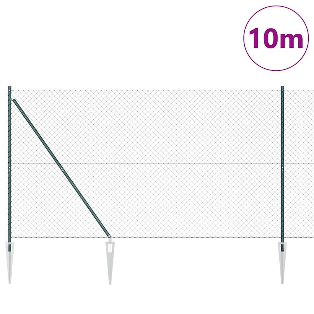 Zavareno žičano ograđivanje s bodljama 10 x 1,5 m Zelena Mreža