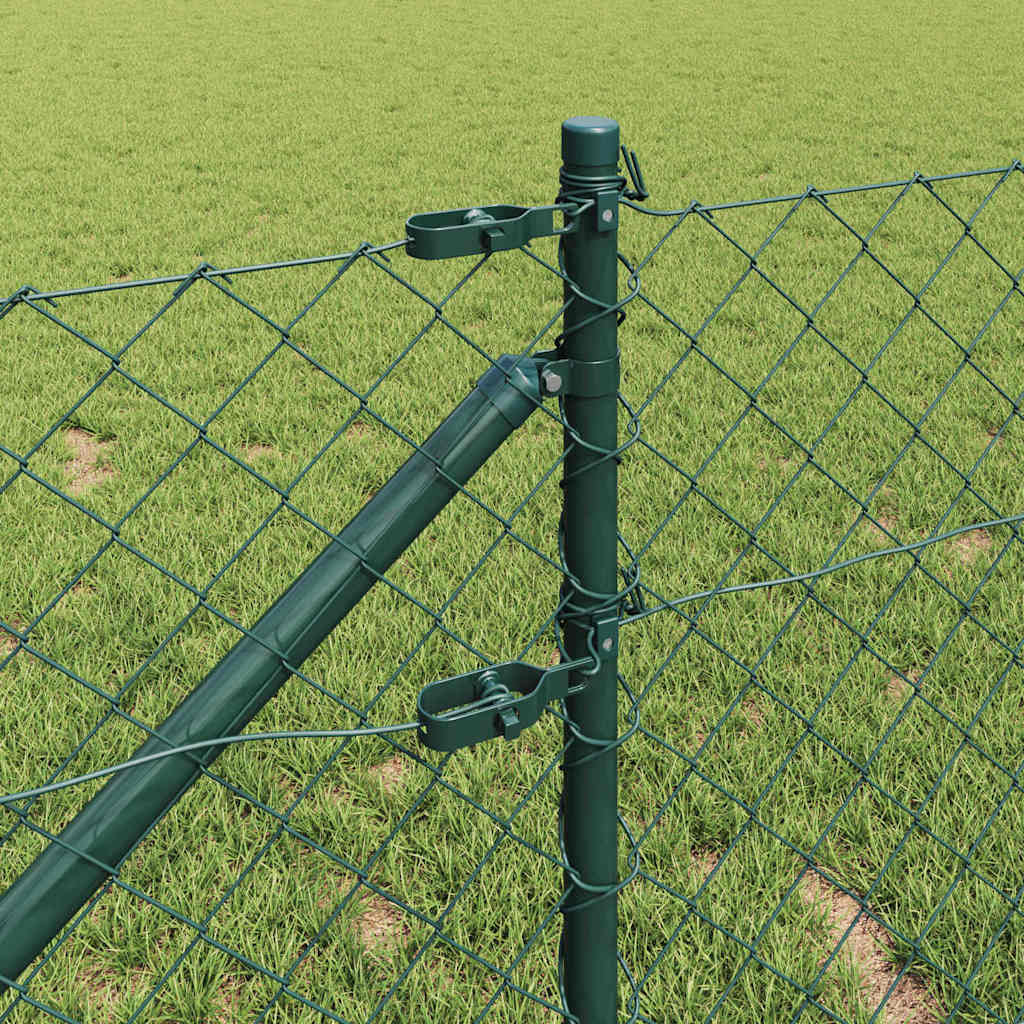 Stup za ogradu Zelena 10 x 0,6 m (60 x 60 mm mreža) Čelik i PVC