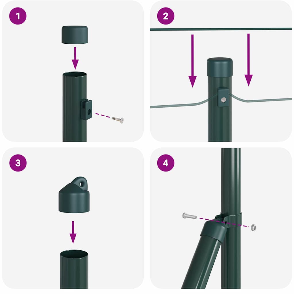 Zavareno žičano ograđivanje s bodljama 10 x 0,6 m Zelena Mreža