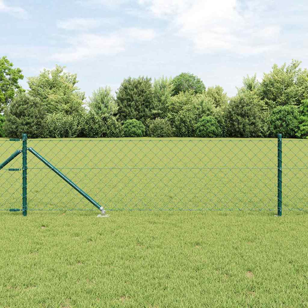 Stup za ogradu Zelena 25 x 0,8 m (mreža 40 x 40 mm) Čelik i PVC