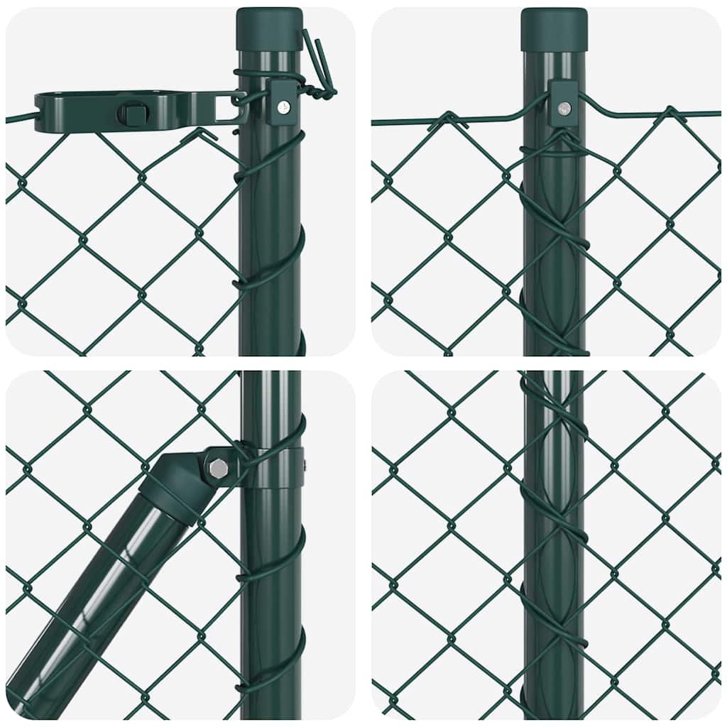 Stup za ogradu Zelena 25 x 1 m (mreža 40 x 40 mm) Čelik i PVC