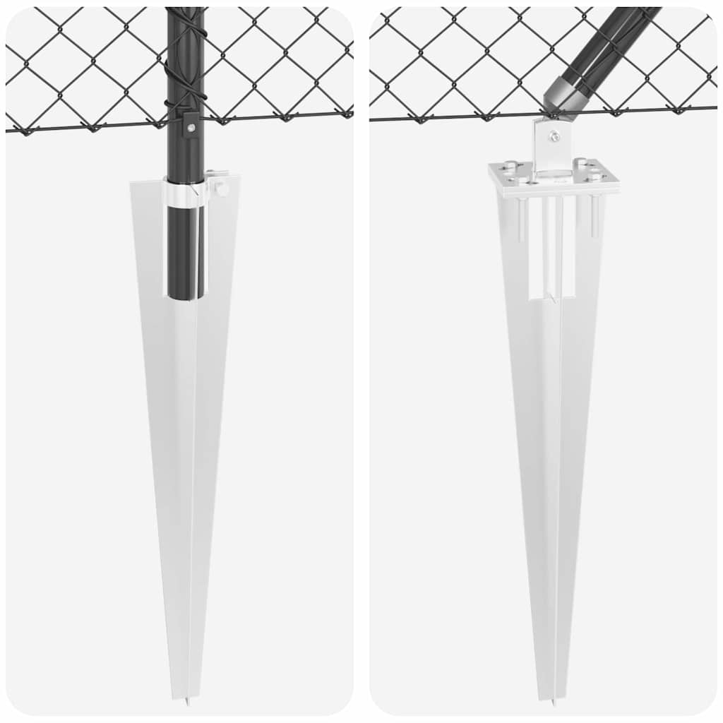 Stup za ogradu Siva 10 x 1,2 m (40 x 40 mm mrežica) Čelik i PVC