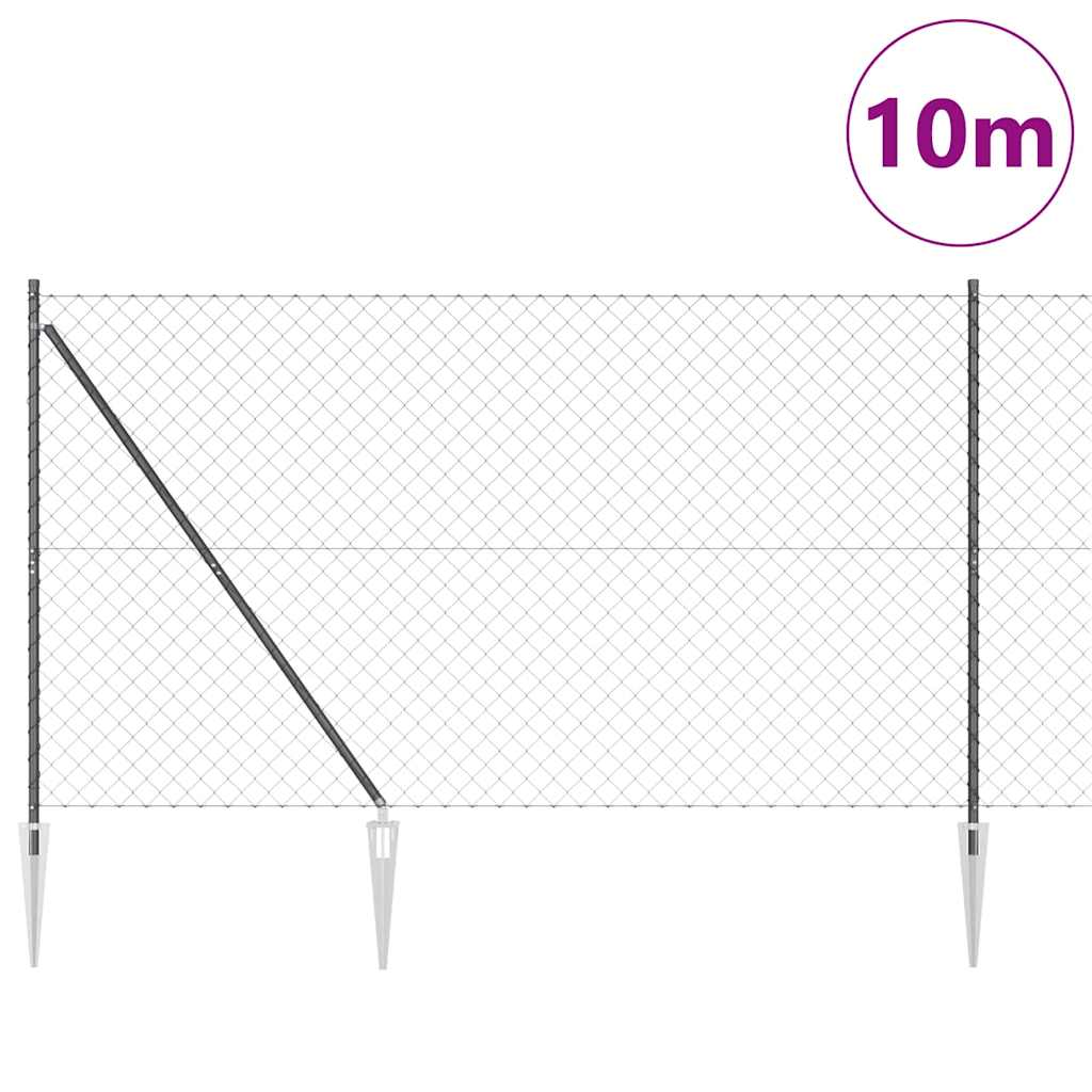 Zavareno žičano ograđivanje s bodljama 10 x 1,5 m Siva Mreža