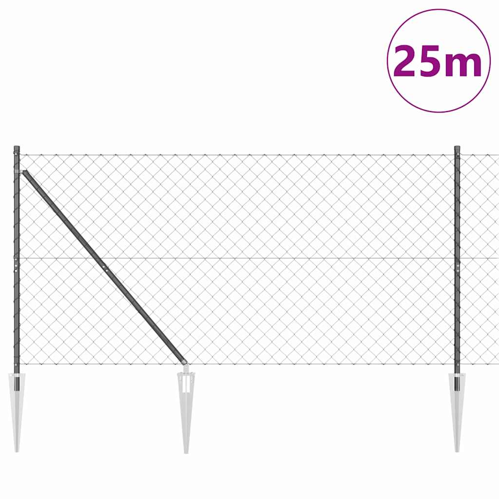 Zavareno žičano ograđivanje s bodljama 25 x 1,4 m Siva Mreža