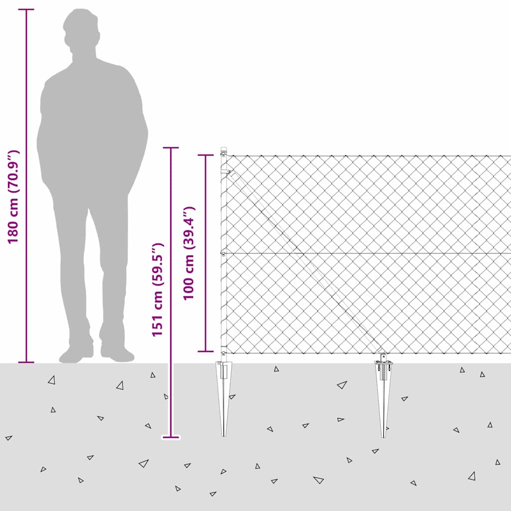 Zavareno žičano ograđivanje s bodljama 10 x 1 m Srebrna Mreža