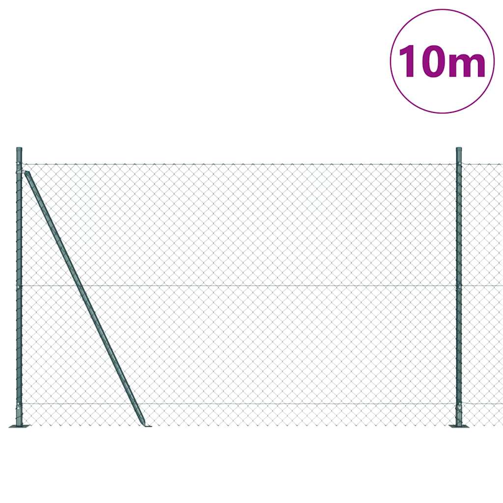Stup za ogradu Zelena 10 x 1,4 m (40 x 40 mm mreža) Čelik i PVC