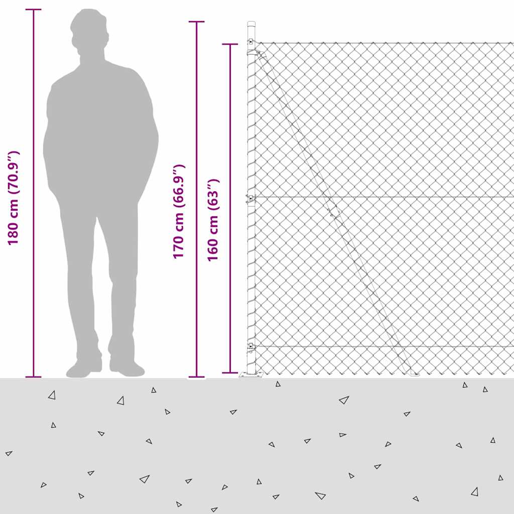 Stup za ogradu Zelena 10 x 1,6 m (40 x 40 mm mreža) Čelik i PVC