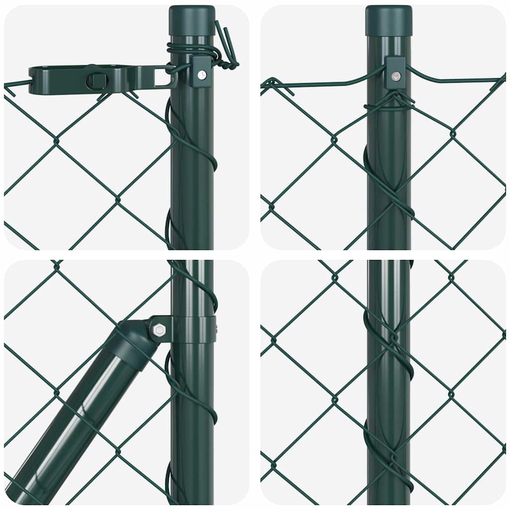 Stup za ogradu Zelena 10 x 0,6 m (60 x 60 mm mreža) Čelik i PVC