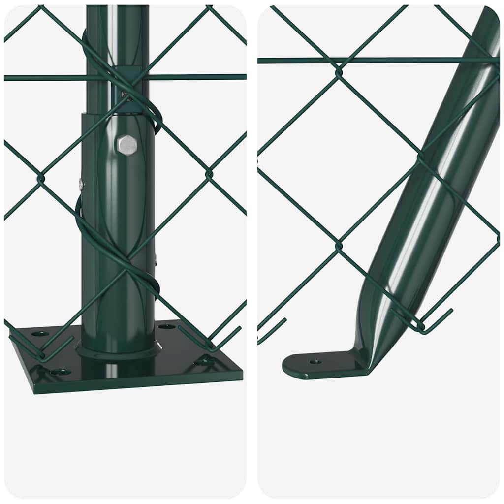 Stup za ogradu Zelena 10 x 0,6 m (60 x 60 mm mreža) Čelik i PVC