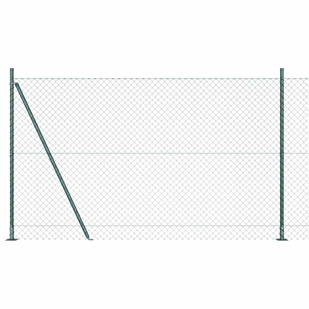 Stup za ogradu Zelena 10 x 1,4 m (60 x 60 mm mreža) Čelik i PVC