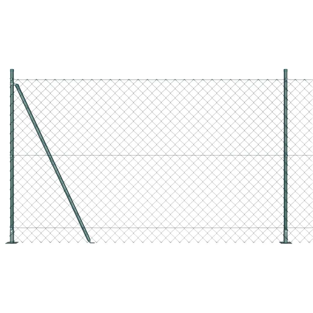 Stup za ogradu Zelena 10 x 1,6 m (60 x 60 mm mreža) Čelik i PVC