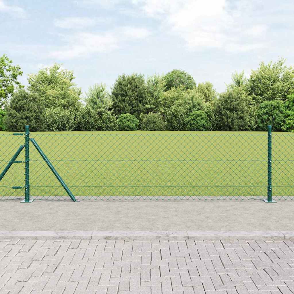 Stup za ogradu Zelena 25 x 0,4 m (40 x 40 mm mreža) Čelik i PVC